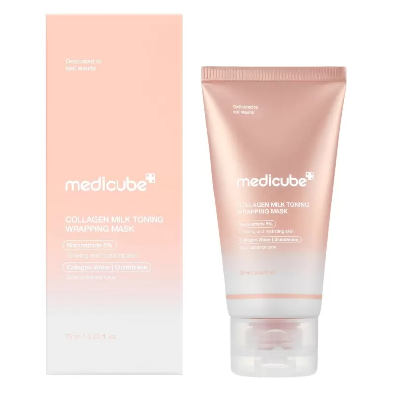 Mascarilla Facial Medicube Collagen Milk Toning Wrapping 5% Niacinamida - 75mL