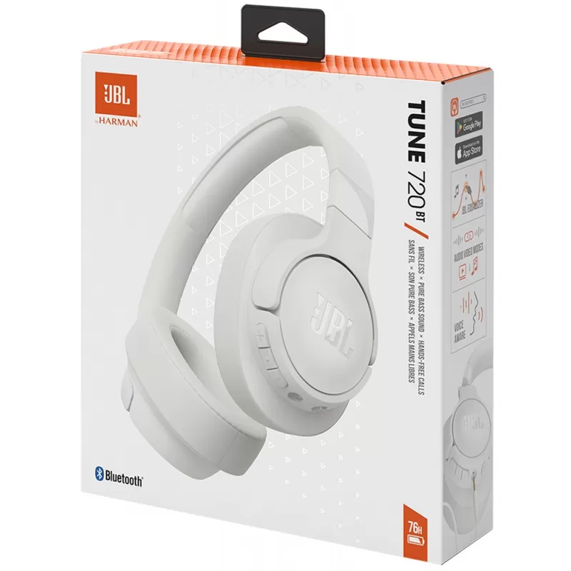 Auricular JBL Tune 720BT Bluetooth - White 