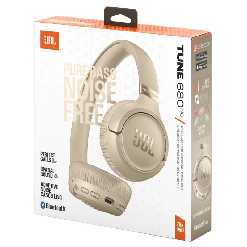 Auricular JBL Tune 680NC Bluetooth - Beige