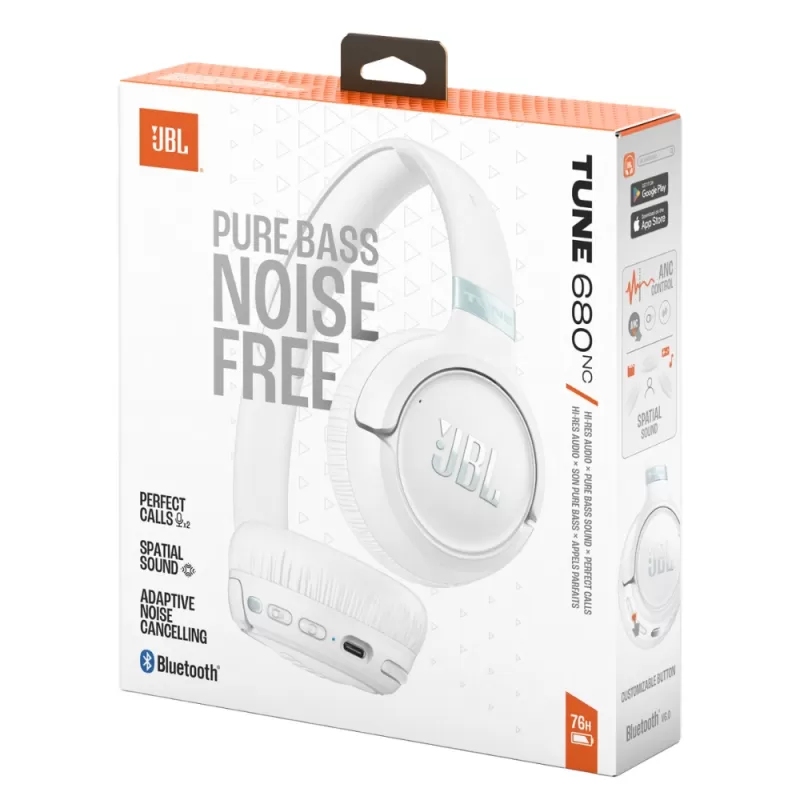 Auricular JBL Tune 680NC Bluetooth - White
