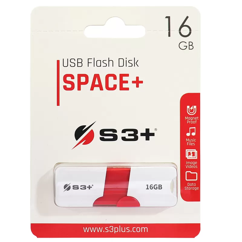 Pendrive S3+ 16GB Space+ S3PD3003016BK USB