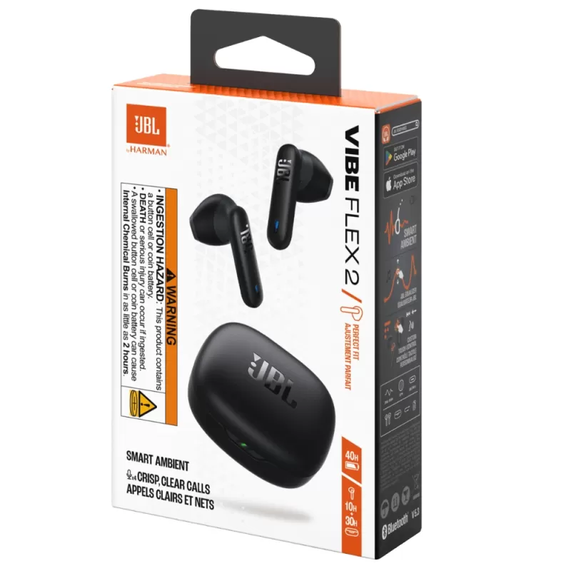 Auricular JBL Vibe Flex 2 Bluetooth - Black