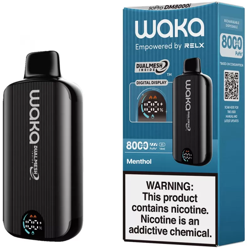 Vaper Descartable WAKA SoPro 3% Nicotina 8000 Puffs - Menthol