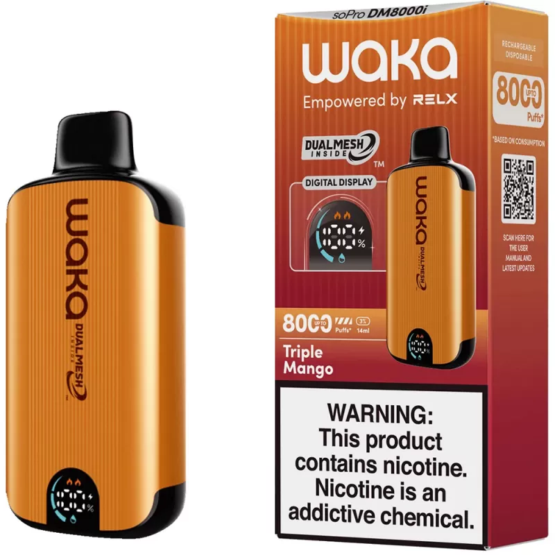 Vaper Descartable WAKA SoPro 3% Nicotina 8000 Puff...