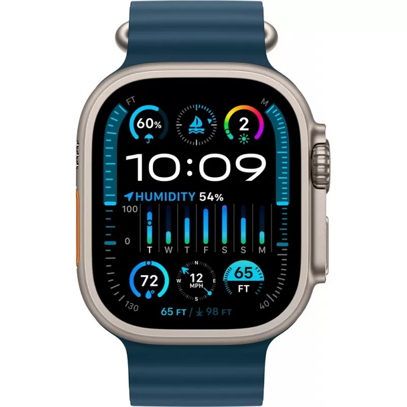 Apple Watch Ultra 2 MREG3LW/A LTE 49mm (GPS + Celular) - Titanium/Blue Ocean Band