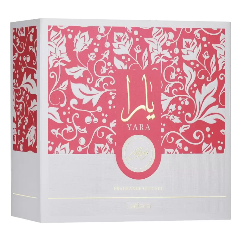 Kit Perfume Lattafa Yara Candy EDP 100mL + Hair Mist 50mL + Travel Spray 12mL - Femenino