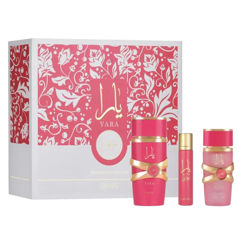 Kit Perfume Lattafa Yara Candy EDP 100mL + Hair Mi...