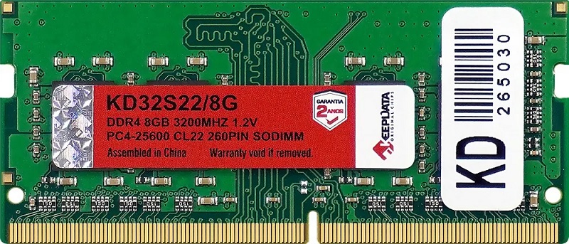 Memória RAM para Notebook KeepData KD32S22/8G 8GB DDR4 3200MHz